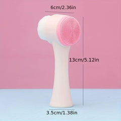 2-in-1 Facial Cleansing Brush Silicone Face Scrubber
