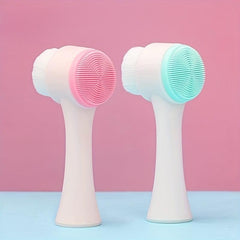 2-in-1 Facial Cleansing Brush Silicone Face Scrubber