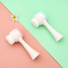 2-in-1 Facial Cleansing Brush Silicone Face Scrubber