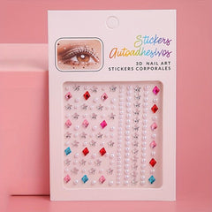 Rhinestone Eye Stickers Pearl Patch Acrylic Decoration Stickers
