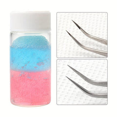 Lash Extension Cleaning Kit Glue Remover Tweezers Cleaner Liquid Sponge Ball