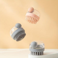 Bath Brush Shampoo Brush Soap Dispenser Exfoliating Body Scrub Brush