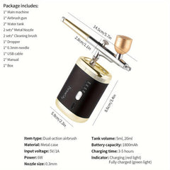Air Brush Makeup Spray Gun 0 03mm for Body Art Painting Manicure Skincare