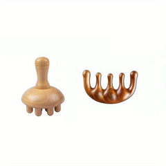 2pcs Wooden Scalp Massage Comb Static Head Massage Tool