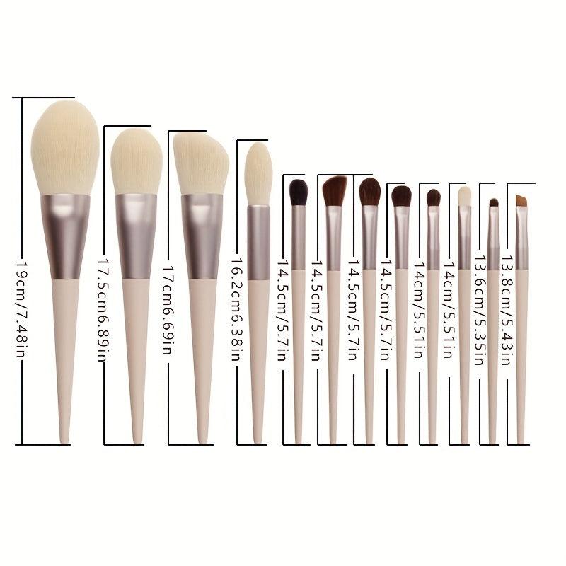 12pcs Makeup Brush Set Soft Bristles Professional Face Blush Powder Foundation