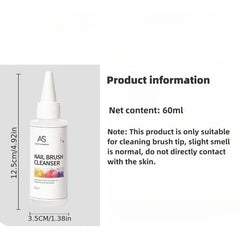 60ml Nail Brush Cleaner for Nail Art Extension Gel Manicure