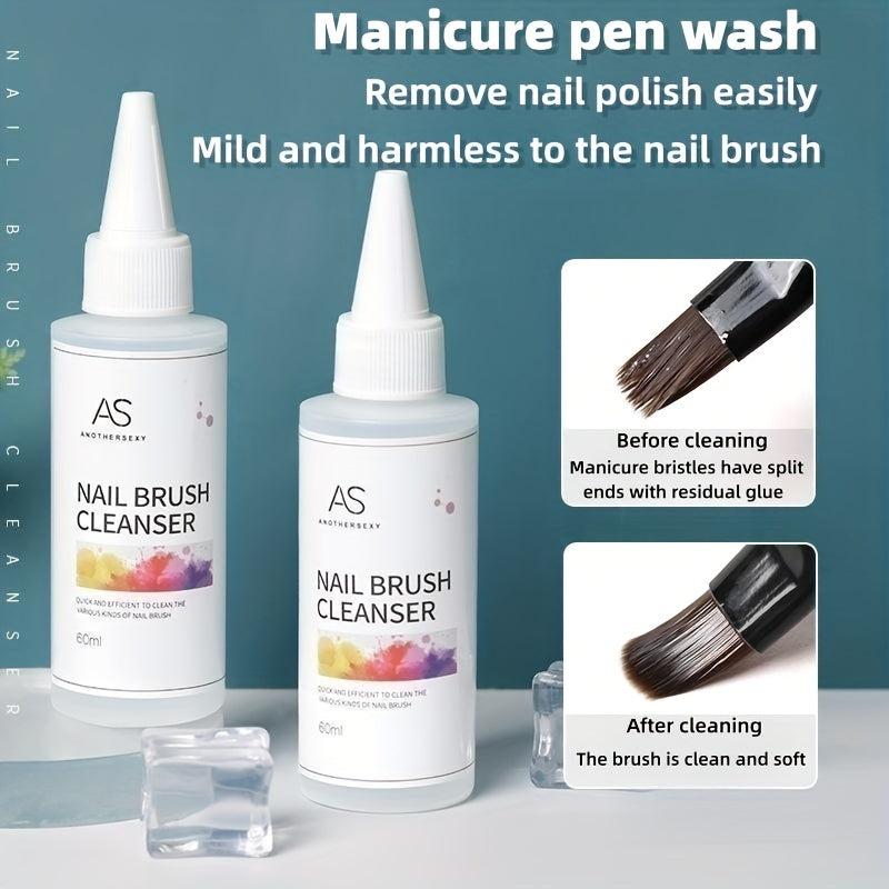 60ml Nail Brush Cleaner for Nail Art Extension Gel Manicure