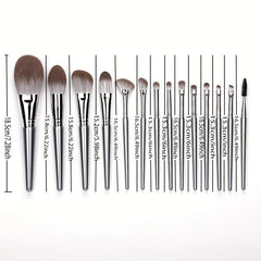 14-Piece Green Cloud Makeup Brush Set for Beginners