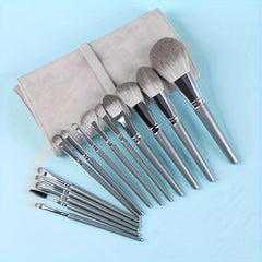 14-Piece Green Cloud Makeup Brush Set for Beginners