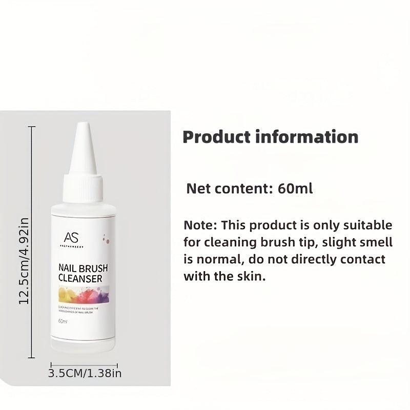 Nail Brush Cleaner 60ml Solution Deep Clean Shampoo