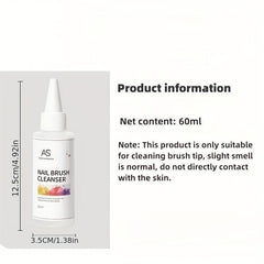 Nail Brush Cleaner 60ml Solution Deep Clean Shampoo