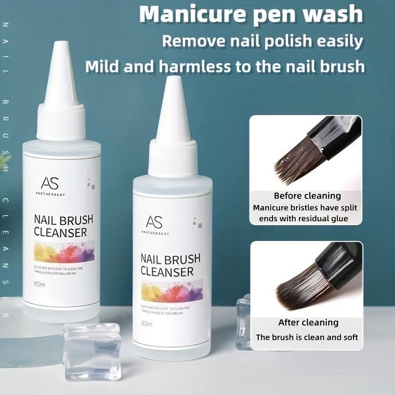 Nail Brush Cleaner 60ml Solution Deep Clean Shampoo