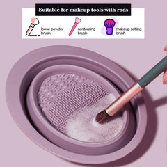 Makeup Brush Cleaning Pad Silicone Cosmetic Puff Cleaning