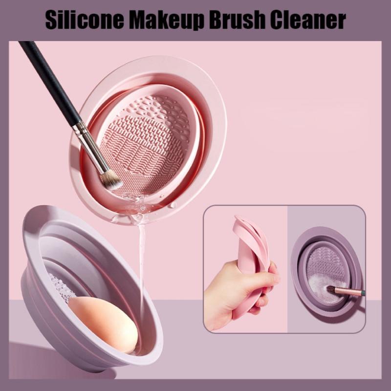 Makeup Brush Cleaning Pad Silicone Cosmetic Puff Cleaning