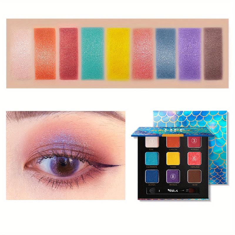 Mermaid Eyeshadow Palette Coral Tone Natural Pearly Polarized Finish