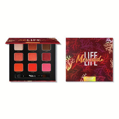 Mermaid Eyeshadow Palette Coral Tone Natural Pearly Polarized Finish