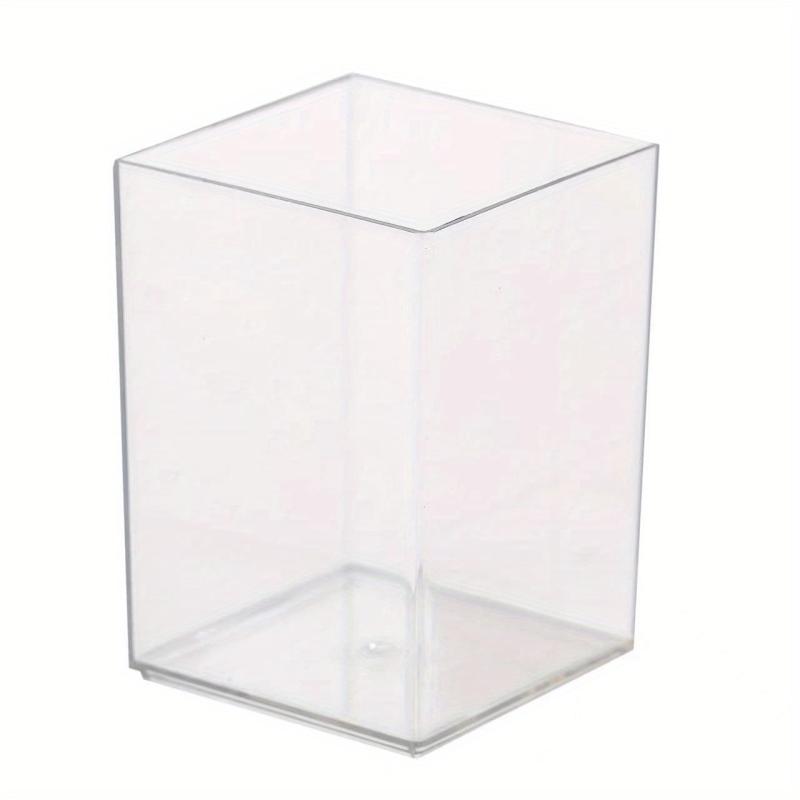 Clear Pen & Makeup Brush Holder for Desk Organization at Office School Home