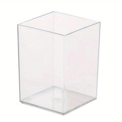 Clear Pen & Makeup Brush Holder for Desk Organization at Office School Home