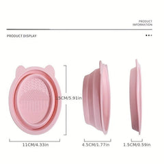 3pcs Makeup Brush Cleaning Mat & Hanging Drying Net Set