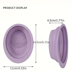 3pcs Makeup Brush Cleaning Set: Mat, Drying Net, Cleanser