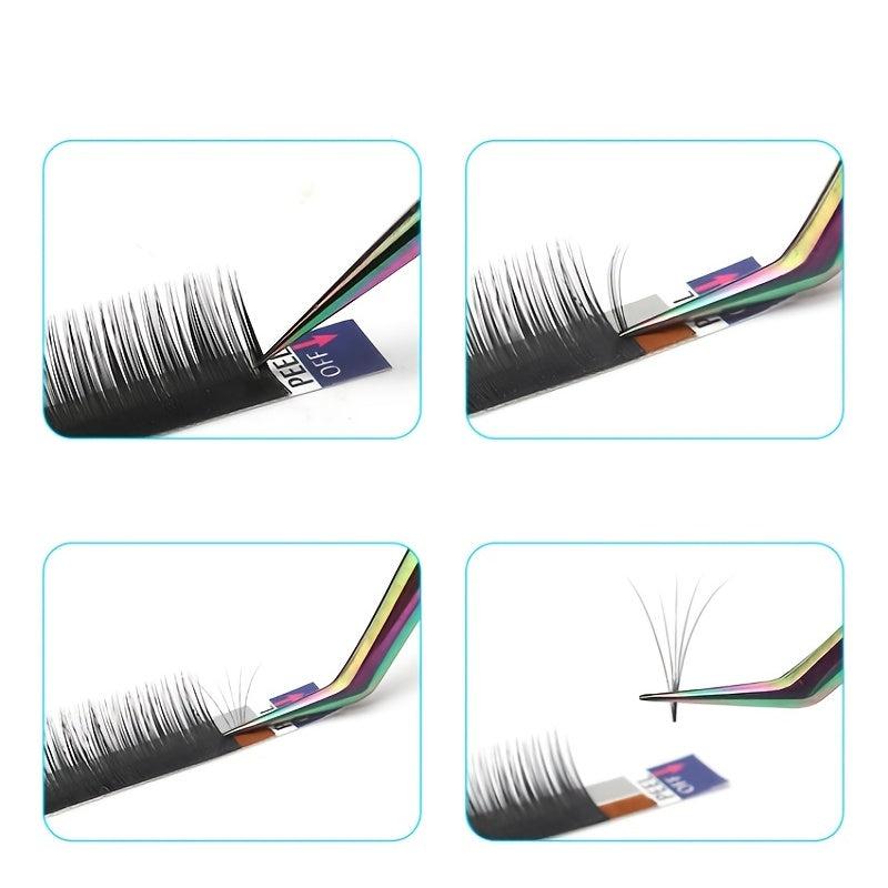 Colorful Eyelash Extensions Tweezers Stainless Steel Lash Tweezers