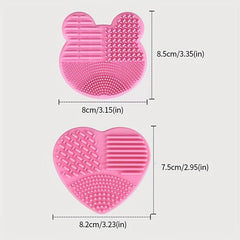 Silicone Makeup Brush Cleaning Mat with Sponge Clean Wet & Dry Brushes