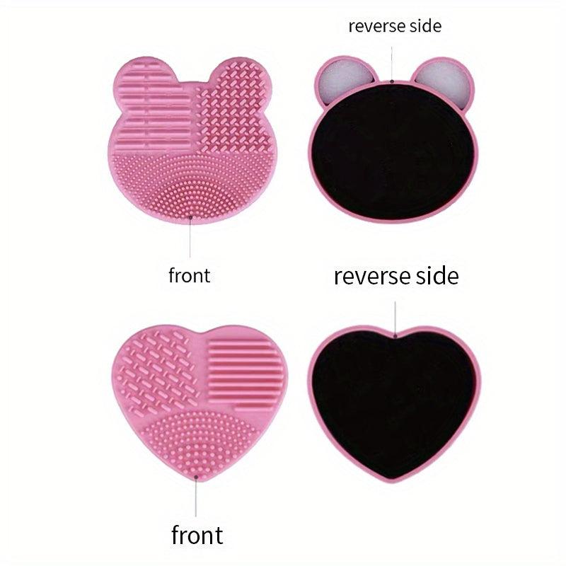 Silicone Makeup Brush Cleaning Mat with Sponge Clean Wet & Dry Brushes