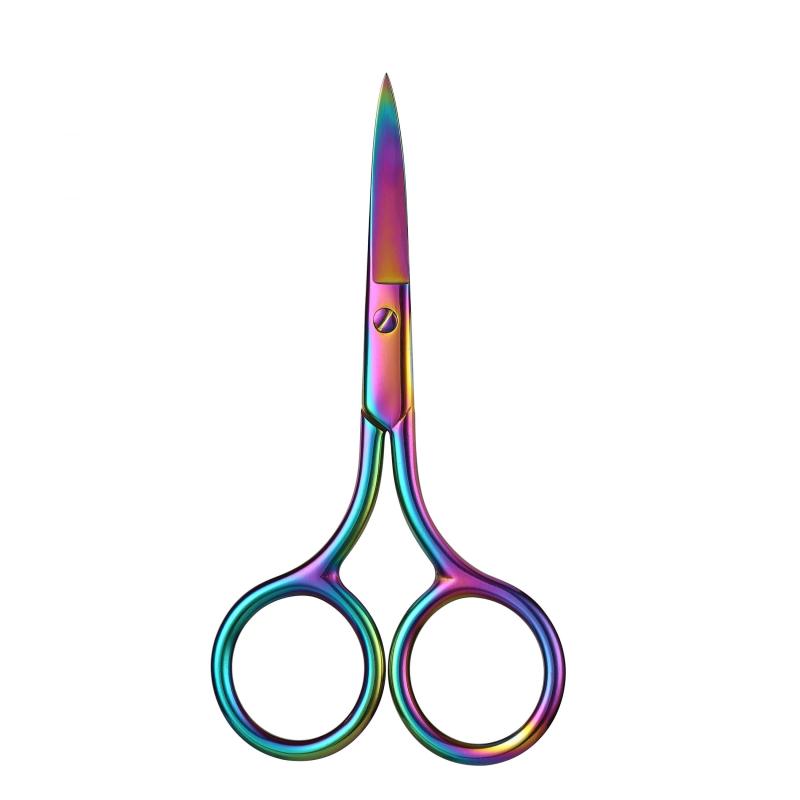 Stainless Steel Eyebrow Scissors Round Head Safety Nose Hair Scissors