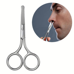 Stainless Steel Eyebrow Scissors Round Head Safety Nose Hair Scissors