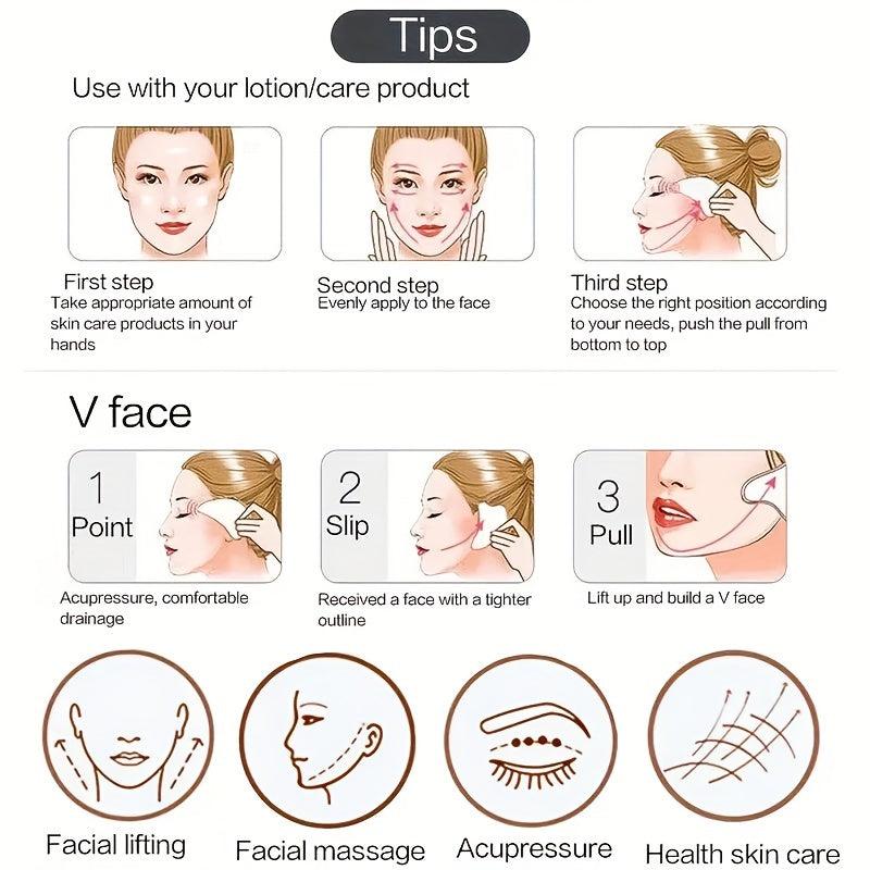 Heart Shaped Gua Sha Board Facial Massage Tool