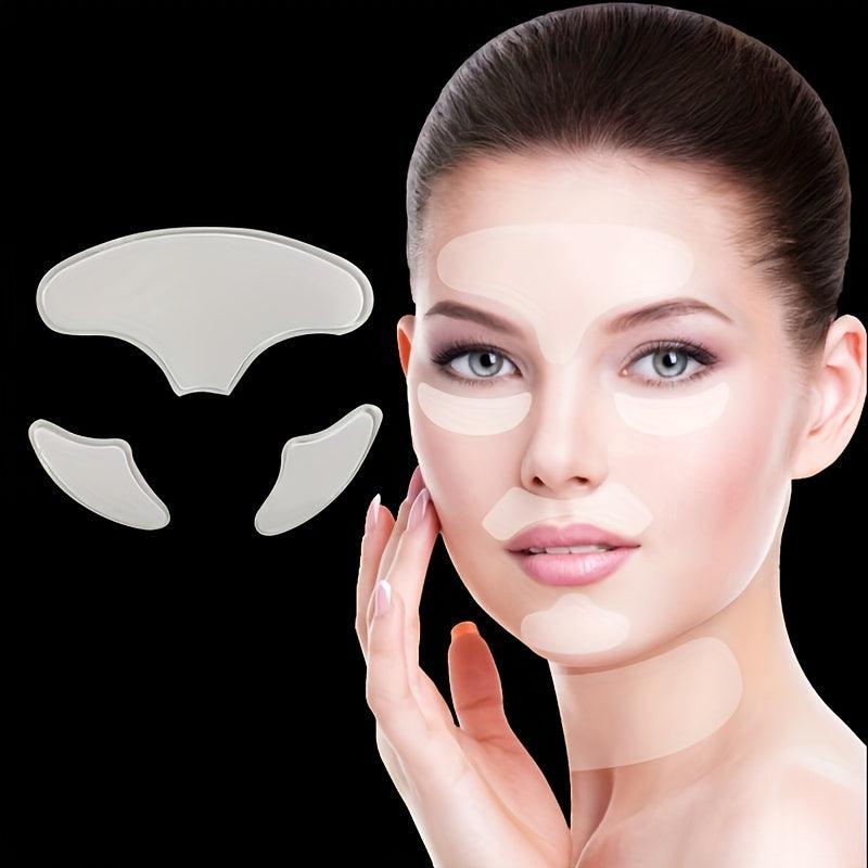 3pcs Silicone Facial Wrinkle Patches Reduce Forehead & Eye Lines Instantly