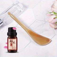Eye Cream Massage Stick & Rose Essential Set with Gua Sha Board