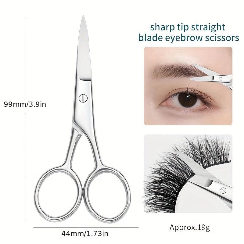 Eyebrow & Nose Hair Scissors Comfort Grip Handle Facial Hair Grooming