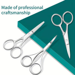 Eyebrow & Nose Hair Scissors Comfort Grip Handle Facial Hair Grooming