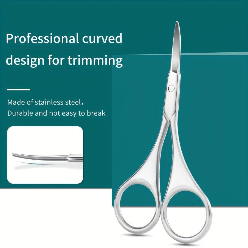Eyebrow & Nose Hair Scissors Comfort Grip Handle Facial Hair Grooming