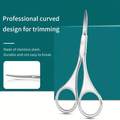 Eyebrow & Nose Hair Scissors Comfort Grip Handle Facial Hair Grooming