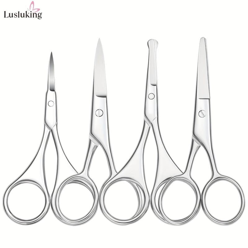 Eyebrow & Nose Hair Scissors Comfort Grip Handle Facial Hair Grooming