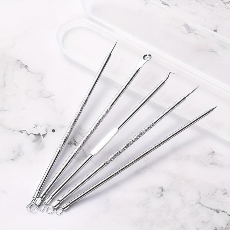 5pcs Stainless Steel Blackhead Remover Pimple Popper Tool