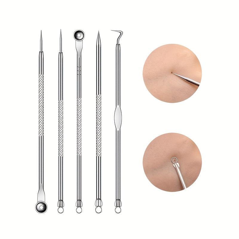 5pcs Stainless Steel Blackhead Remover Pimple Popper Tool