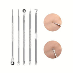 5pcs Stainless Steel Blackhead Remover Pimple Popper Tool