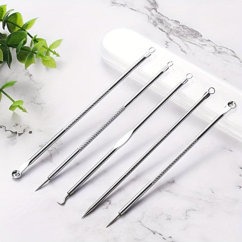 5pcs Stainless Steel Blackhead Remover Pimple Popper Tool