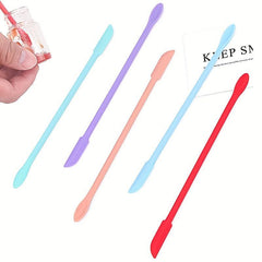 3pcs Makeup Spatulas Set Double Ended Silicone Spatula Scraper Set