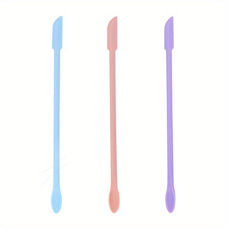 3pcs Makeup Spatulas Set Double Ended Silicone Spatula Scraper Set