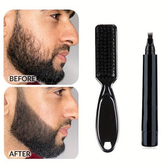 Beard Pen Beard Filler Pencil And Brush Enhancer Waterproof Long Lasting Styling