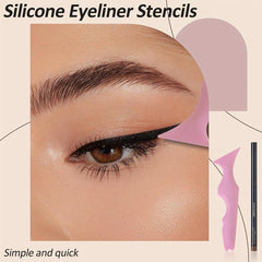Eyeliner Stencil Set & Pencil - Winged Liner Aid, Eyebrow Stencil, Makeup Tool