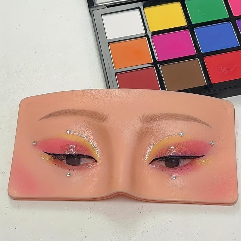 Silicone Makeup Practice Board for Face and Eyes