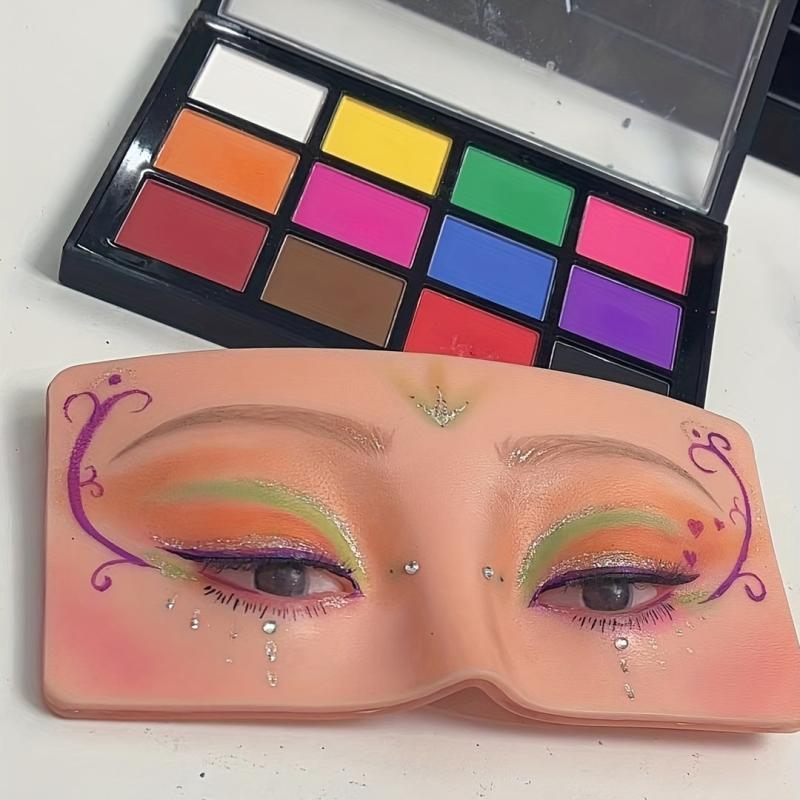 Silicone Makeup Practice Board for Face and Eyes