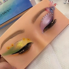 Silicone Makeup Practice Board for Face and Eyes
