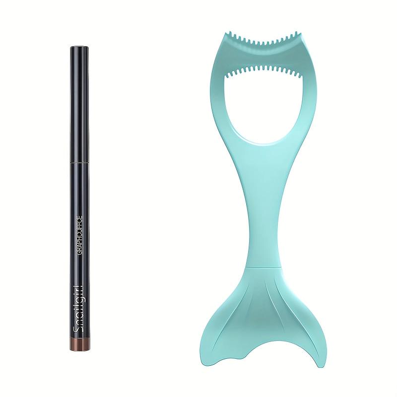 Eyebrow Pencil & Eyeliner Stencil Kit Silicone Winged Tip Eyeliner Aid