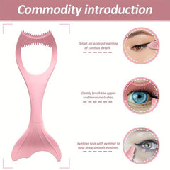 Eyebrow Pencil & Eyeliner Stencil Kit Silicone Winged Tip Eyeliner Aid